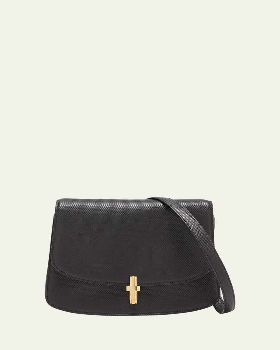 Sofia 10.00 Crossbody in Matte Grained Calfskin Leather with Silver Hardware
